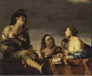 Bronckhorst Jan Gerritsz van Merry Society with a Violinist  - Hermitage